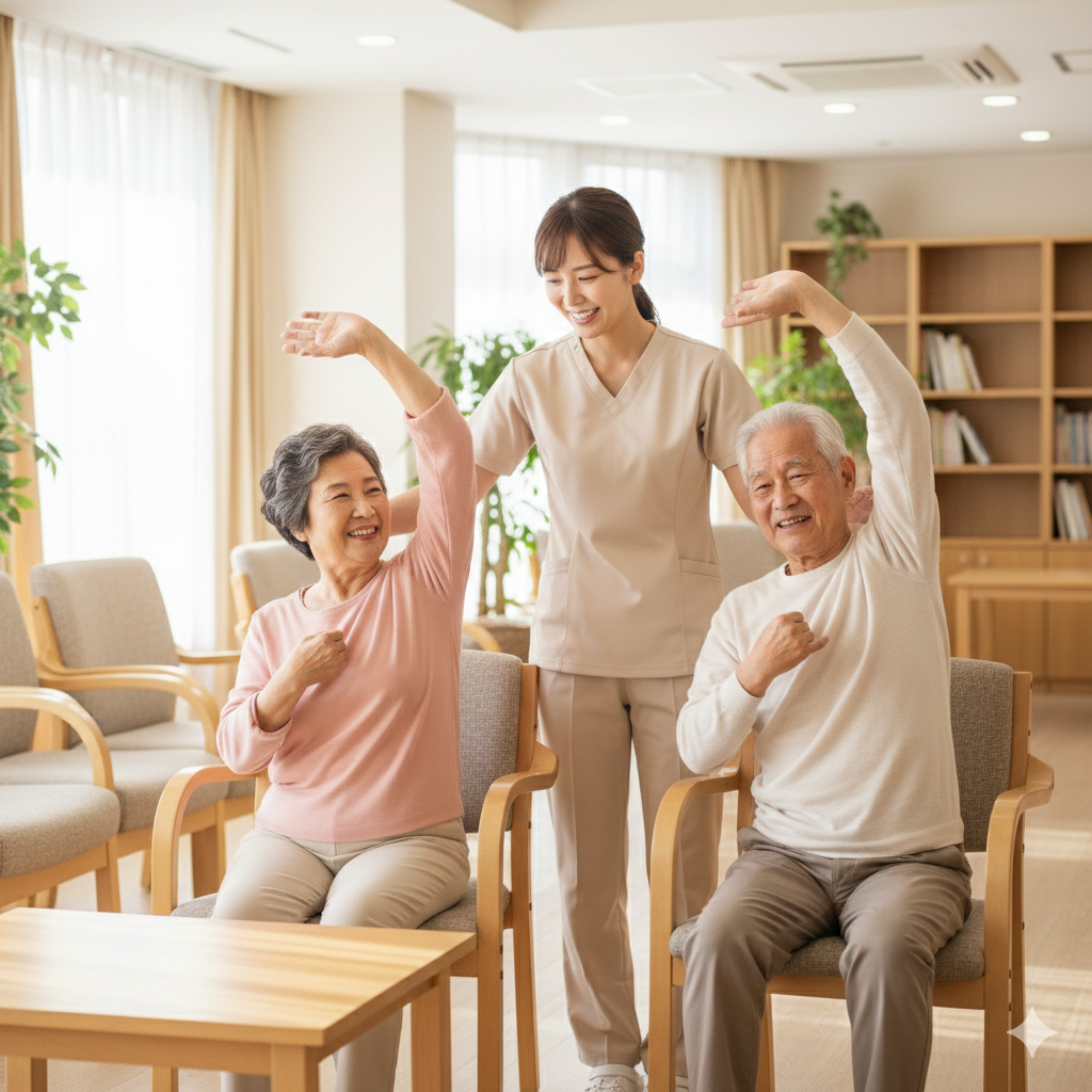 Light stretching for seniors